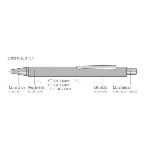 Stylo Bille Triangulaire Métal Soft Touch - Personnalisable