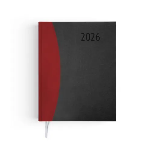 AGENDA EMBOITE PRESTIGE 2026 - MINI 90 x 165 mm - COUVERTURE ANTHRACITE - SANS MARQUAGE