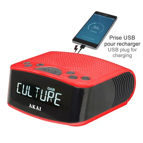 Radio-réveil FM/DAB+ ET USB DE CHARGE