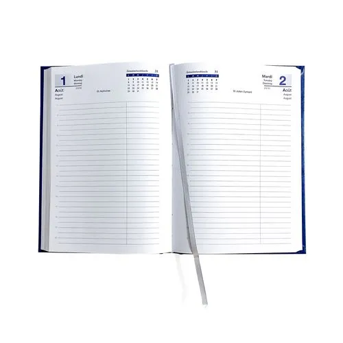 AGENDA CARRE 1 JOUR EMBOITE 2026 - 145 x 215 mm - COUVERTURE BORDEAUX SANS MARQUAGE