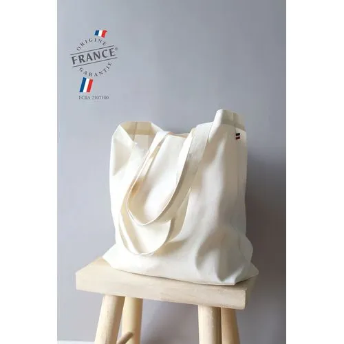 Sac Shopping Français en Coton Recyclé Personnalisable