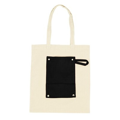 Sac Shopping Pliable en Coton 220g Personnalisable | Anses Longues