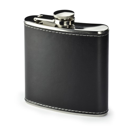 Flasque Personnalisée 180 ml Finition Cuir - Gravure Laser