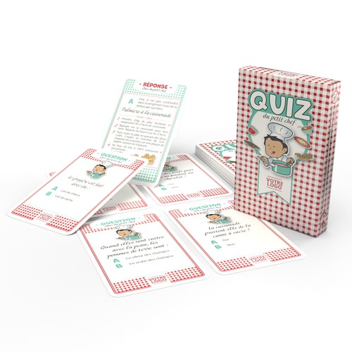 Jeu de Cartes Quiz Cuisine Personnalisable - 44 Cartes sur Mesure