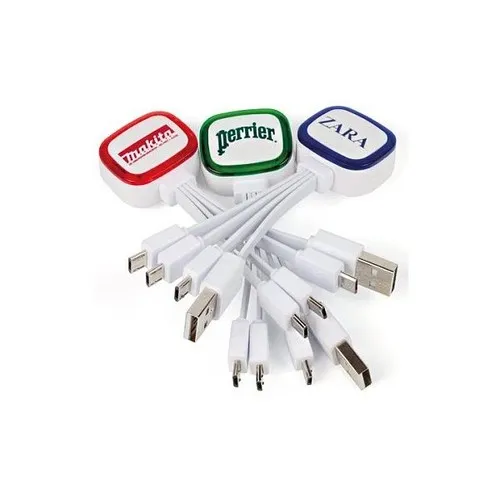 Cable connecteur publicitaire 4 en 1