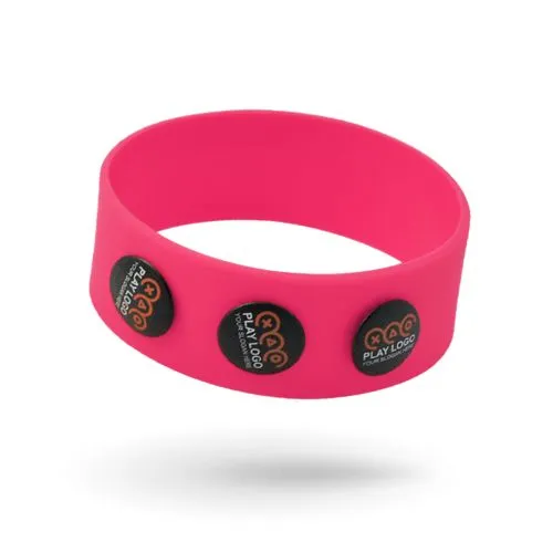 Bracelet silicone personnalisable boutons