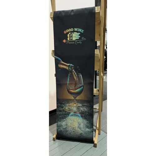 Présentoir Vin en Bois Personnalisable - Stand Magasin 170cm