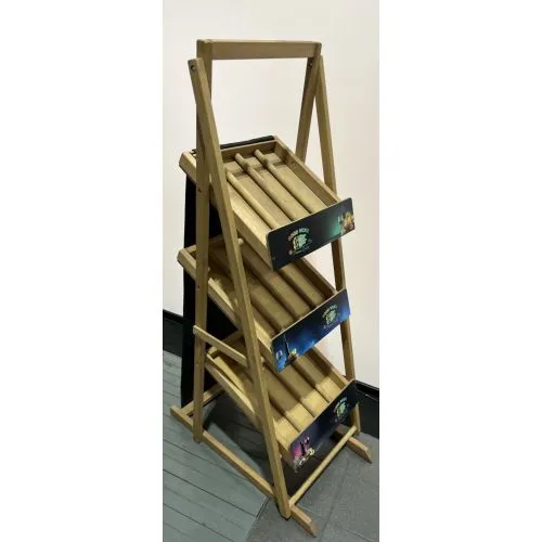 Présentoir Vin en Bois Personnalisable - Stand Magasin 170cm