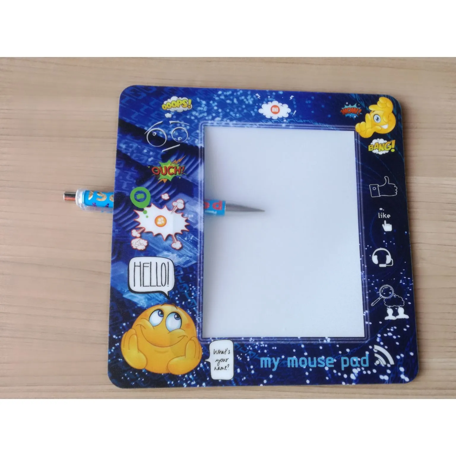 Tapis de souris publicitaire personnalisable avec cadre photo intégré