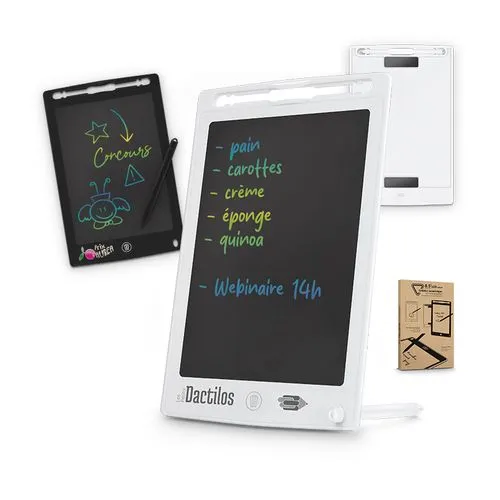 Tablette Ardoise Numérique LCD 8,5" Personnalisable Anti-Effacement
