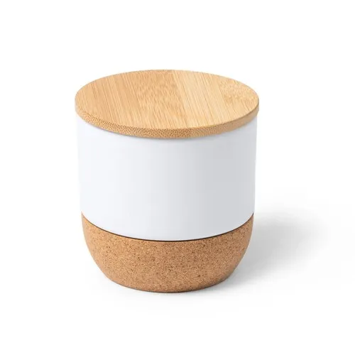 Bougie Parfumée Personnalisable en Céramique et Bambou