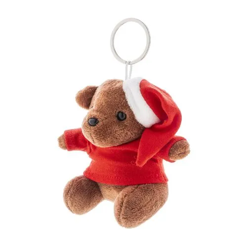Porte-clés ourson de Noël en peluche Julnalle