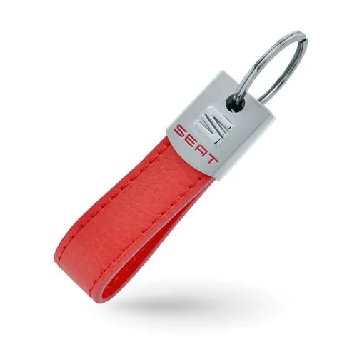 Porte-clés cuir + métal automobile