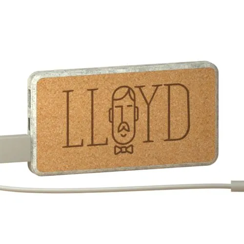 Power Bank Écologique 8000mAh Liège et Fibre de Blé - Charge Induction