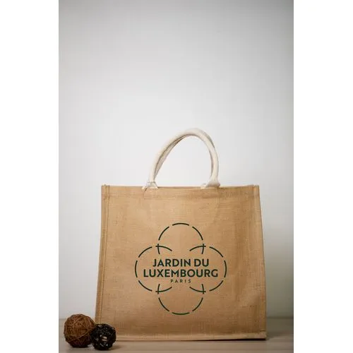 Sac Shopping en Jute Naturelle avec Anses Longues Personnalisable