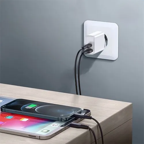 CHARGEUR SECTEUR USB TYPE-C 38W POWER DELIVERY - BLANC