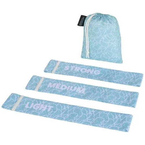 Set 3 Bandes de Résistance Fitness Personnalisables avec Pochette