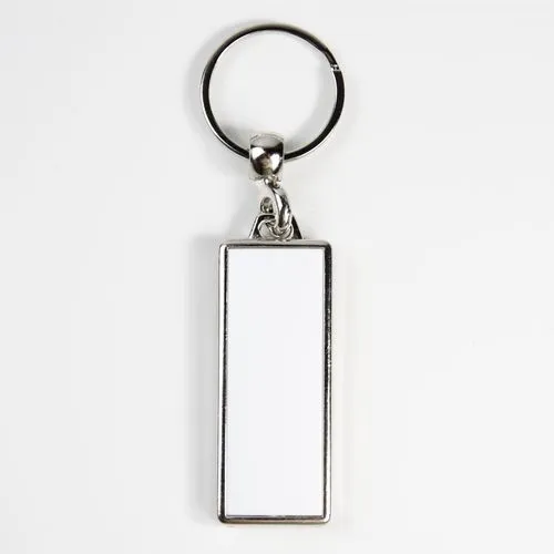 Porte-clés Métallique rectangle M - France - Gris