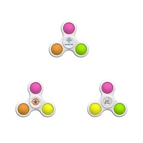 Spinner Anti-Stress Triple Pop It Personnalisable