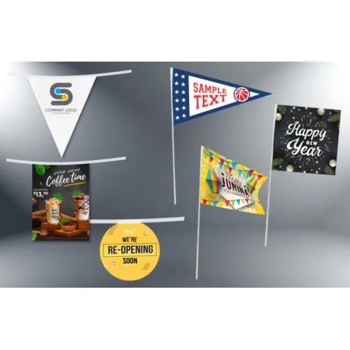 Drapeau publicitaire personnalisé - Fabrication française sur mesure