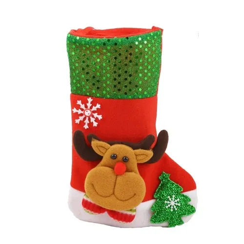 Botte de Noël 30 cm personnalisable - Lot de 3 assortis