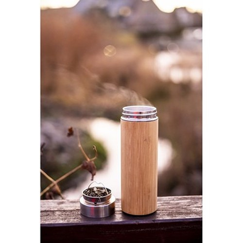 Thermos Bambou 350ml avec Infuseur | Personnalisable