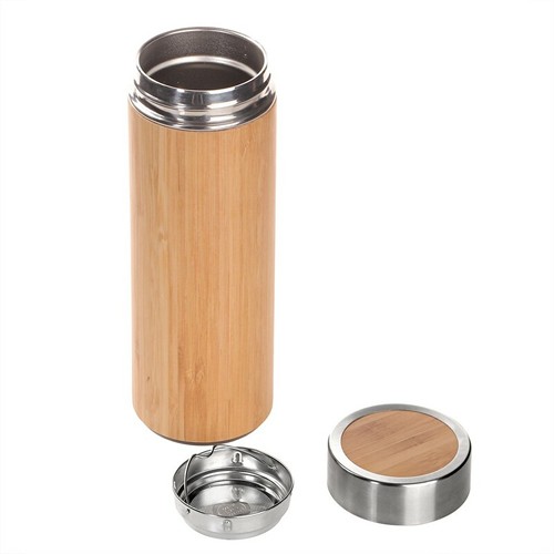 Thermos Bambou 350ml avec Infuseur | Personnalisable
