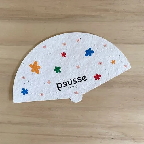 Éventail publicitaire à planter 270g - Fabrication française