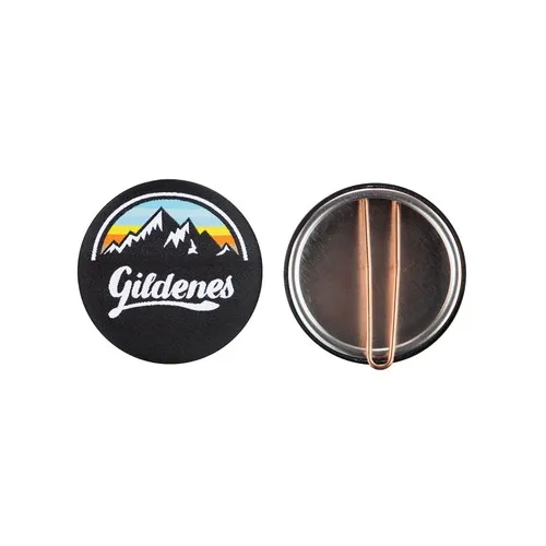 Bouton en métal 56mm avec goupille à double sertissage