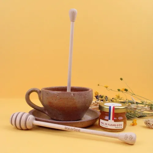 Cuillère à miel en bois FSC personnalisable - Cadeau publicitaire