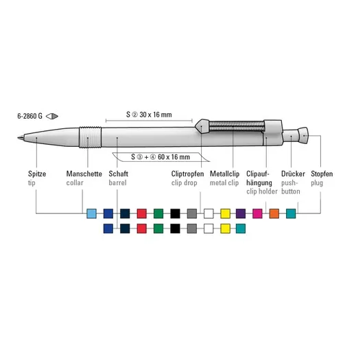 Stylo Bille Rétractable FLEXI - Corps Opaque Touch & Clip Flexible