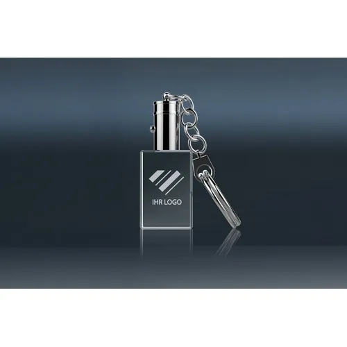 Porte-clés Verre Cristal Personnalisable - Gravure Premium Incluse