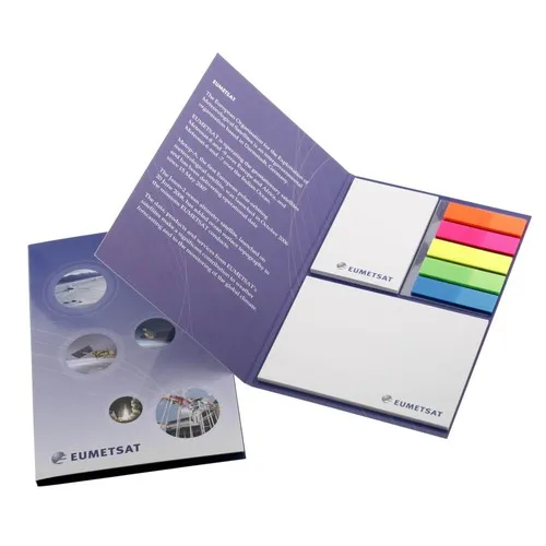 Set de Notes Adhésives Personnalisable avec Index et Couverture Carton