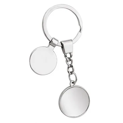 Porte-Clés Métallique avec Plaque Personnalisable 25mm