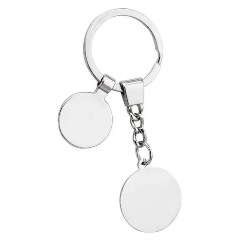 Porte-Clés Métallique avec Plaque Personnalisable 25mm