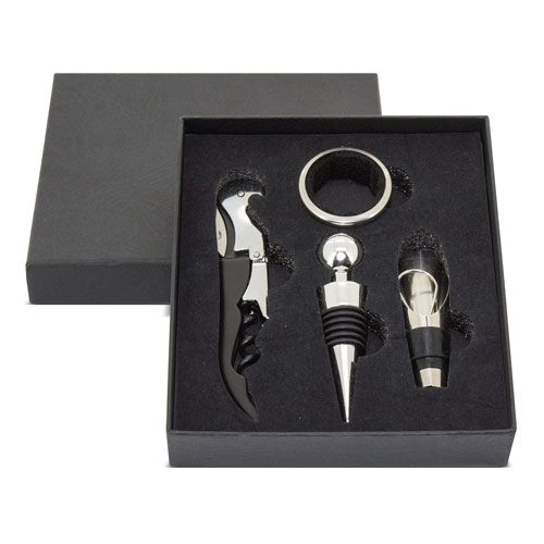 Coffret Vin Bambou 5 Accessoires Personnalisable