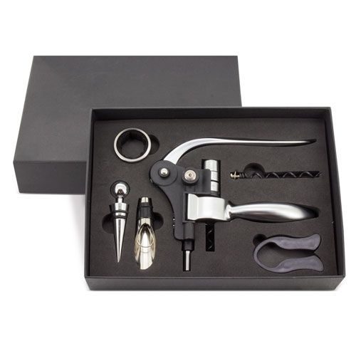 Coffret Vin Bambou 5 Accessoires Personnalisable