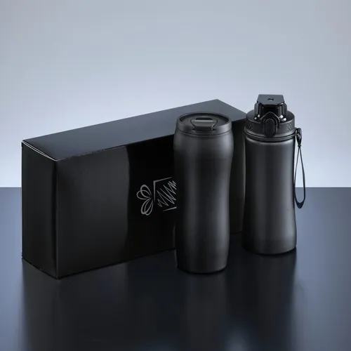 Coffret Cadeau Boisson : Mug et Bouteille Isothermes Personnalisables