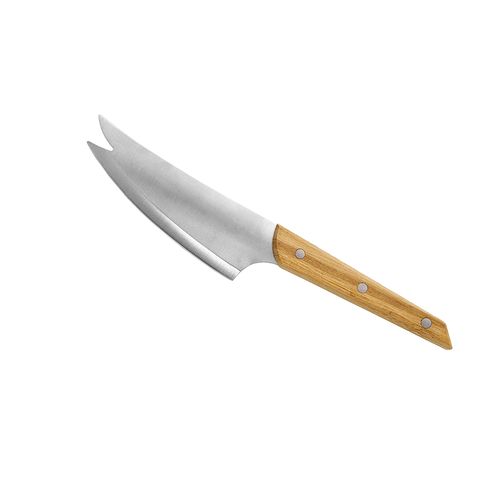 Couteau à fromage personnalisable en bambou - Lame inox 12 cm