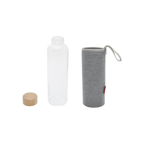 Gourde en verre borosilicate 500ml avec housse néoprène personnalisable
