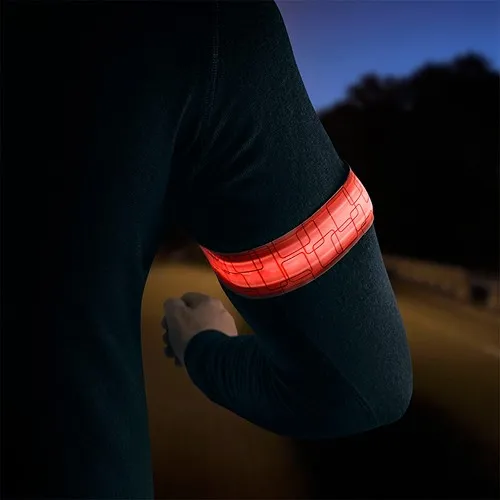 Bracelet Slap LED Rechargeable Réfléchissant Personnalisable