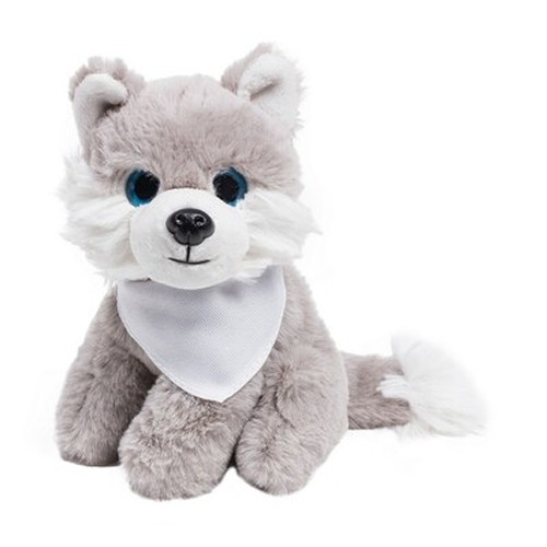 Peluche Loup Personnalisable avec Foulard | Mascotte Publicitaire