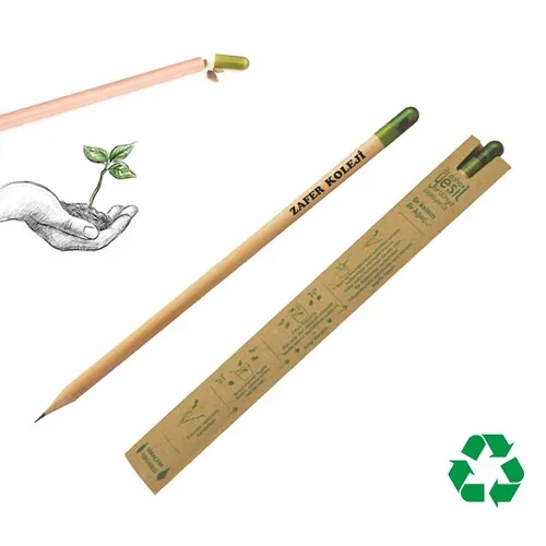 Crayon en bois avec graines