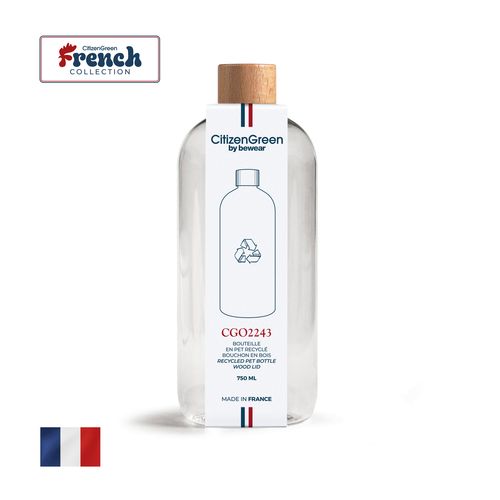Bouteille JUJU 1000ml en PET recyclé - Fabrication française écoresponsable