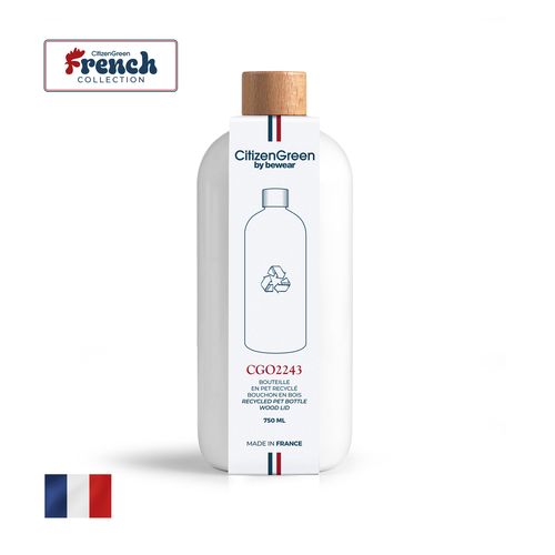 Bouteille JUJU 1000ml en PET recyclé - Fabrication française écoresponsable