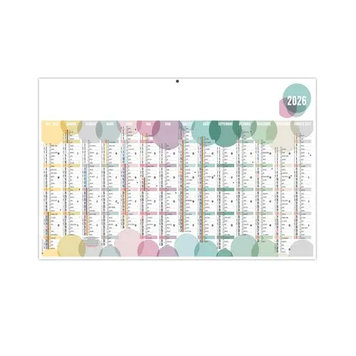 BULLES 2026 - MAXI 650 x 405 mm - LEGER 400G - DOS FRANCE ROUTIERE - SANS MARQUAGE - 1 TROU EN TETE