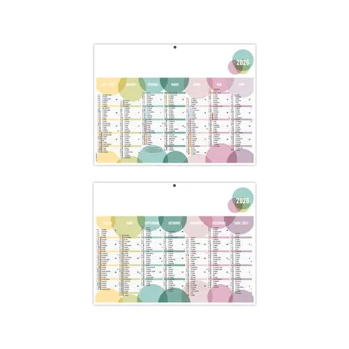 BULLES 2026 - MAXI 650 x 405 mm - LEGER 400G - DOS FRANCE ROUTIERE - SANS MARQUAGE - 1 TROU EN TETE