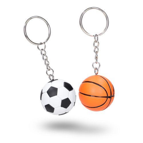 Porte-clés Ballon Basket ou Football PVC Personnalisable