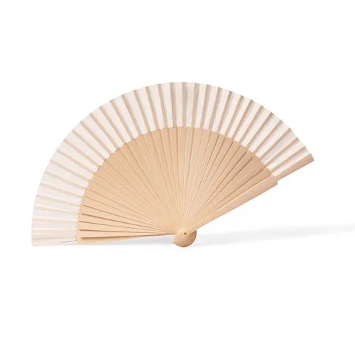Éventail Publicitaire en Bois Naturel 23 cm - Personnalisable