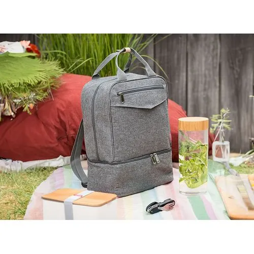 Sac à dos isotherme 'Yari', gris chiné RPET